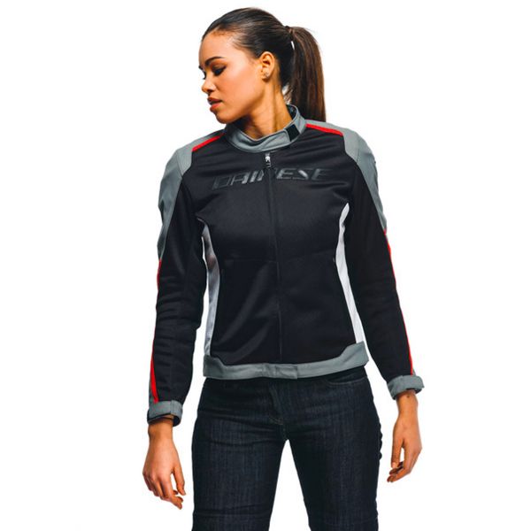 Dainese Hydra Flux 2 Air Lady D-Dry Black Charcoal Grey Lava Red