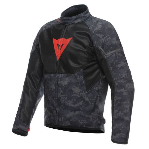 Giacche moto Dainese Ignite Air Camo Grey Black Fluo Red