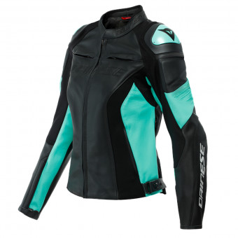 Giacche moto Dainese Racing 4 Lady Black Acqua Green
