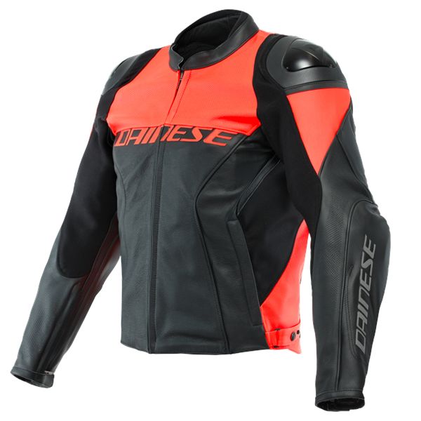 Giacche moto Dainese Racing 4 Perforated Black Fluo Red