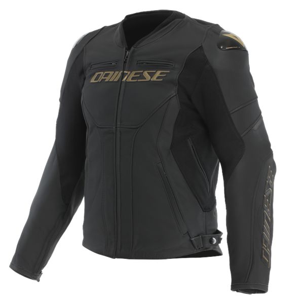 Giacche moto Dainese Racing 5 Pelle Nero Oro