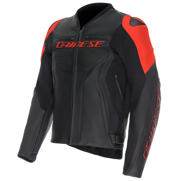 Giacche moto Dainese Corsa 5 Pelle Nero Rosso Fluo Giacche moto Dainese Corsa 5 Pelle Nero Rosso Fluo