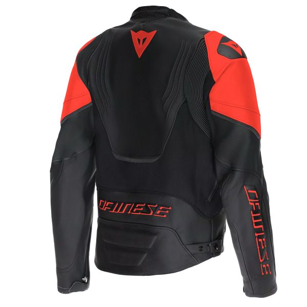 Dainese Corsa 5 Pelle Nero Rosso Fluo