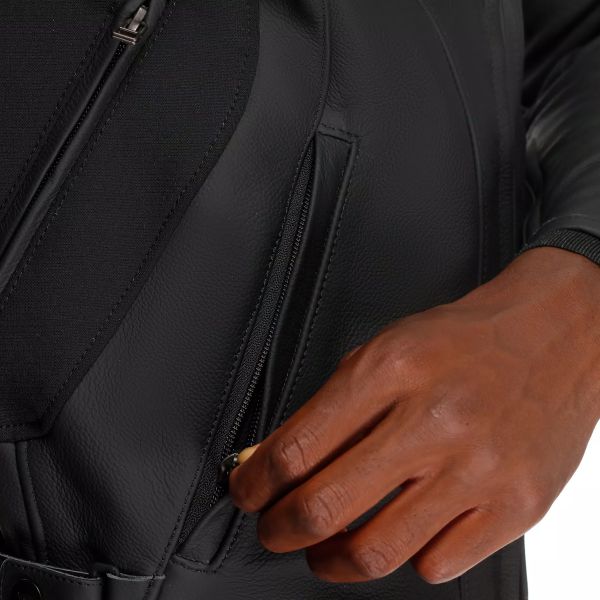 Dainese Corsa 5 Pelle Nero Rosso Fluo