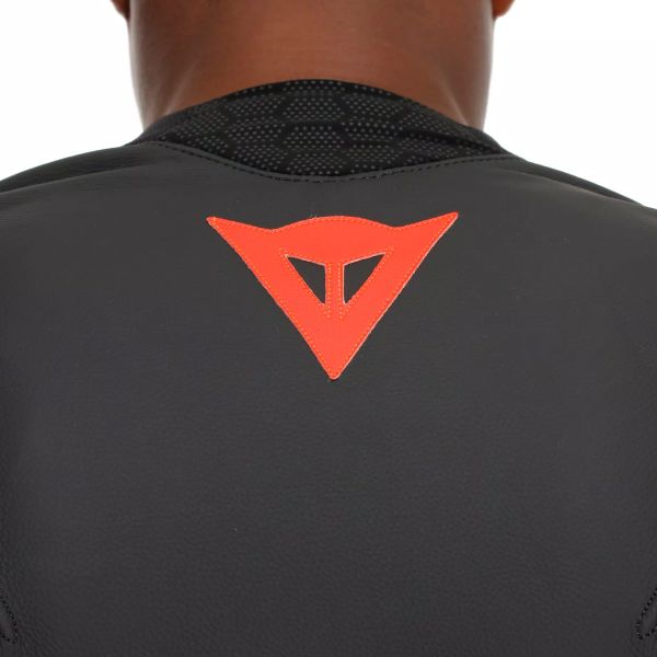 Dainese Corsa 5 Pelle Nero Rosso Fluo