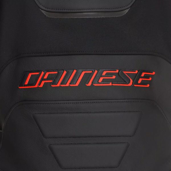 Dainese Corsa 5 Pelle Nero Rosso Fluo