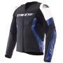 Giacche moto Dainese Racing 5 Leather Bianco Blu Nero