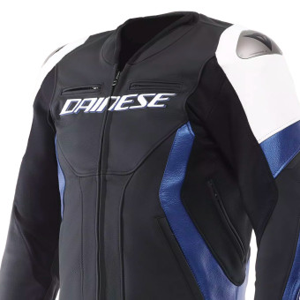 Dainese Racing 5 Leather Bianco Blu Nero