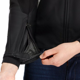 Dainese Corsa 5 Pelle Donna Nero Bianco