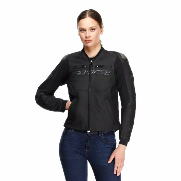 Dainese Racing 5 Pelle Donna Nero