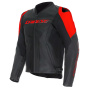 Giacche moto Dainese Racing 5 Perf Leather Black Red Fluo