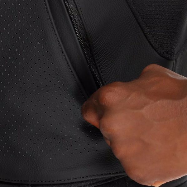 Dainese Racing 5 Perf Leather Black Red Fluo