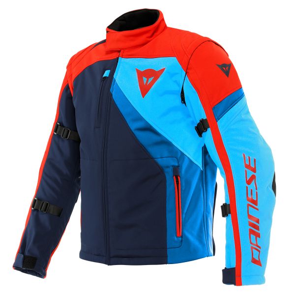 Giacche moto Dainese Ranch Gore-Tex Black Iris Lava Red Light Blue