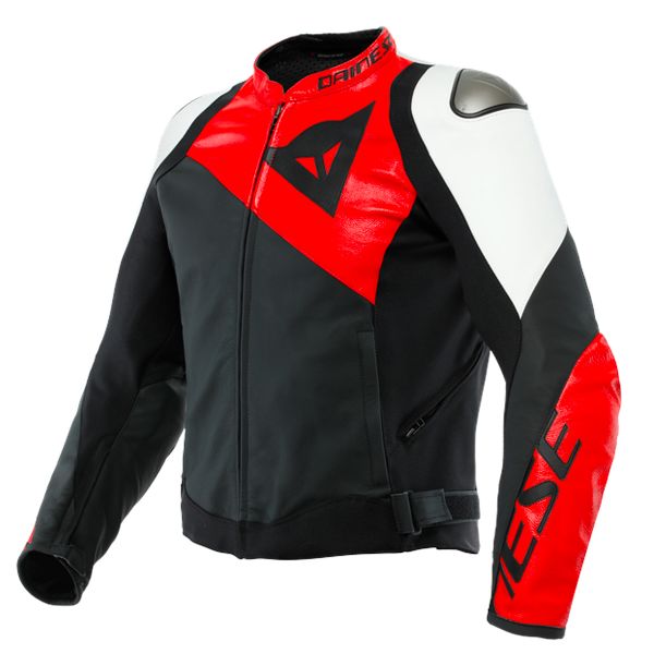 Giacche moto Dainese Sportiva Black Matt Lava Red White