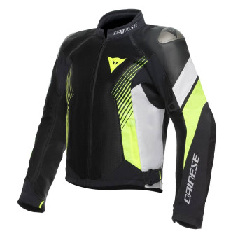 Giacche moto Dainese Super Rider Absoluteshell Black White Fluo Yellow