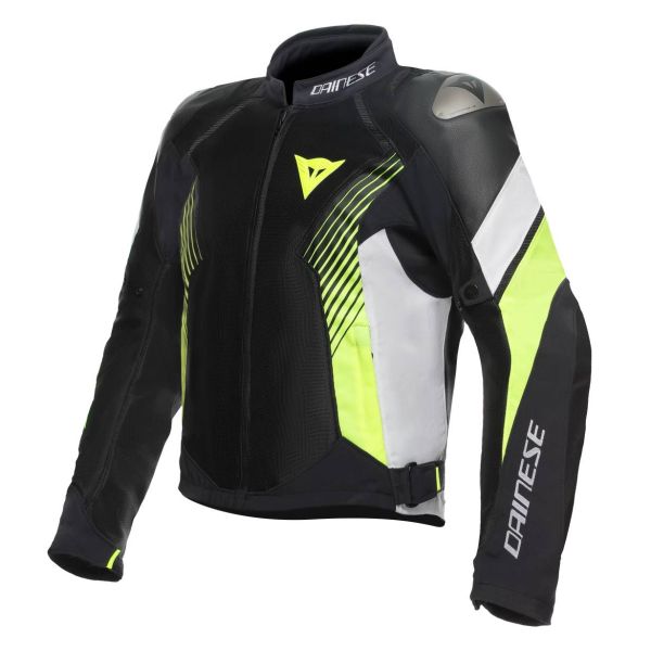 Giacche moto Dainese Super Rider Absoluteshell Black White Fluo Yellow