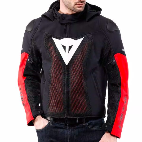 Dainese Super Sprint Air Tex Nero Bianco Rosso