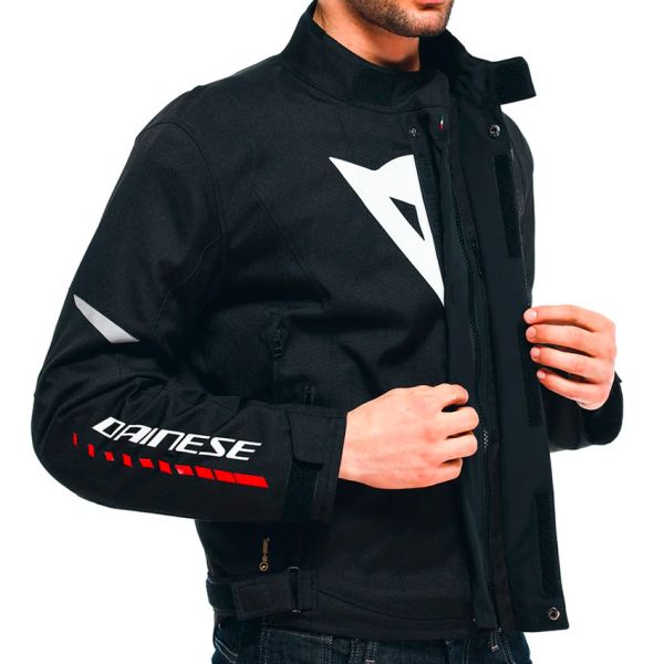 Dainese Veloce D-Dry Black White Lava Red