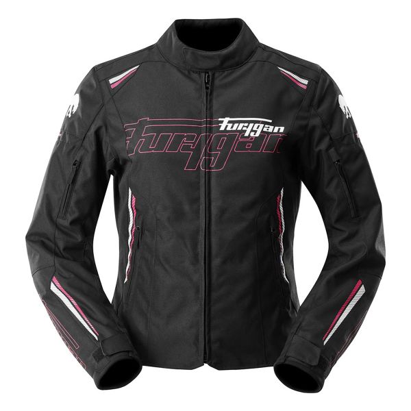Giacche moto Furygan Agata Nero Bianco Rosa
