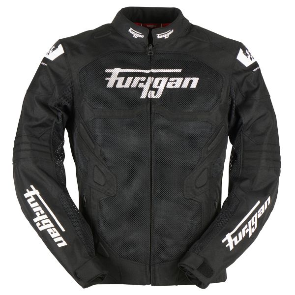 Giacche moto Furygan Atom Vented Evo Black White Giacche moto Furygan Atom Vented Evo Black White