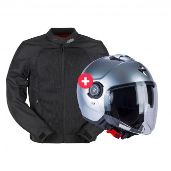 Giacche moto Furygan Genesis Mistral Evo 2 Black + Exo City Silver