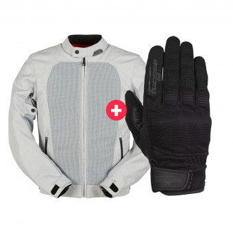 Giacche moto Furygan Genesis Mistral Evo 2 Pearl + Jet D3O Black