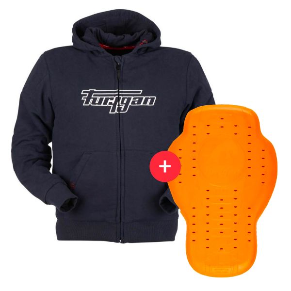 Giacche moto Furygan Luxio Evo Blue + Back Protector D3O Viper Level 2
