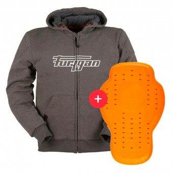 Giacche moto Furygan Luxio Evo Grey + Back Protector D3O Viper Level 2