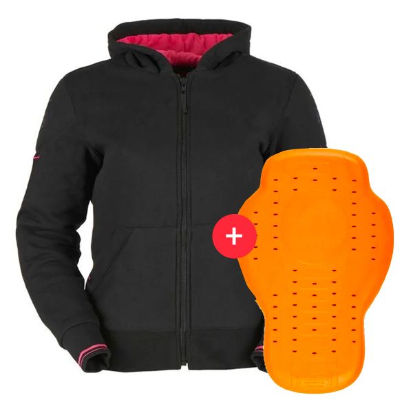 Giacche moto Furygan Luxio Lady Evo Black Pink + Back Protector D3O Viper Level 2