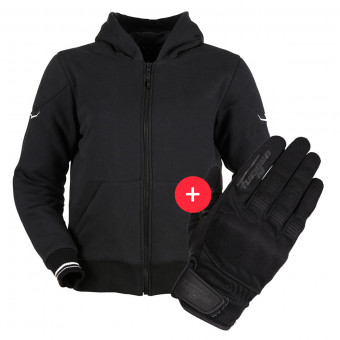 Giacche moto Furygan Luxio Lady Evo Black White + Jet Lady D3O Black