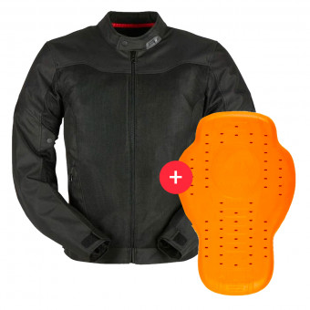 Giacche moto Furygan Mistral Evo 3 Black + Back Protector D3O Viper Level 2