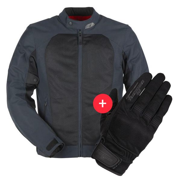 Giacche moto Furygan Mistral Evo 3 Blue Black + Jet D3O Black