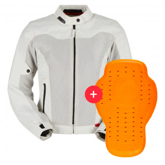 Giacche moto Furygan Mistral Lady Evo 3 Pearl Pearl + Back Protector D3O Viper Level 2