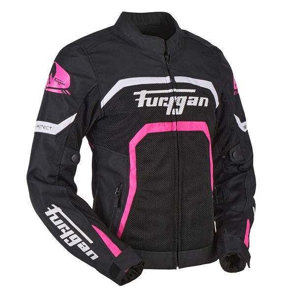 Furygan Mystic Evo Vented Black White Pink