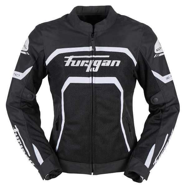 Giacche moto Furygan Mystic Evo Vented Black White Giacche moto Furygan Mystic Evo Vented Black White