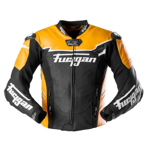 Giacche moto Furygan Firma 55 Nero Giallo Furia