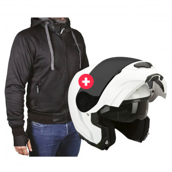 Giacche moto HARISSON Patriot Black + EXO 3000 Air White