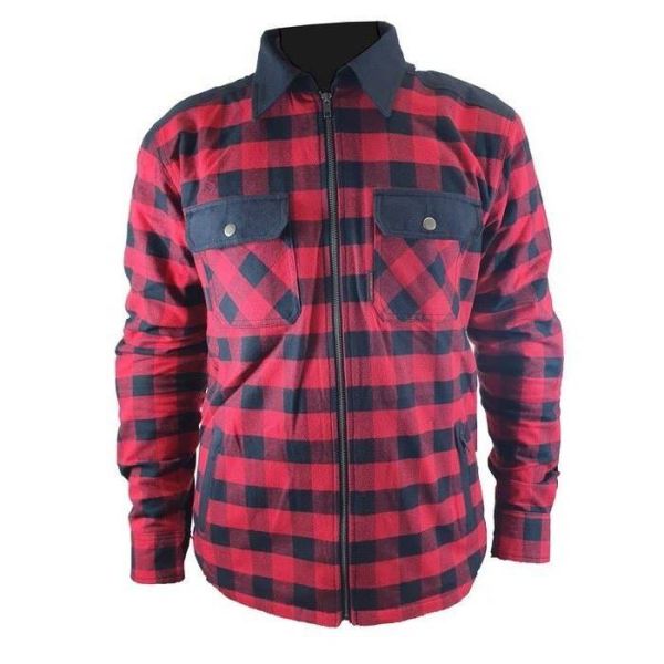 Giacche moto HARISSON Su Camicia Ranger Nero Rosso