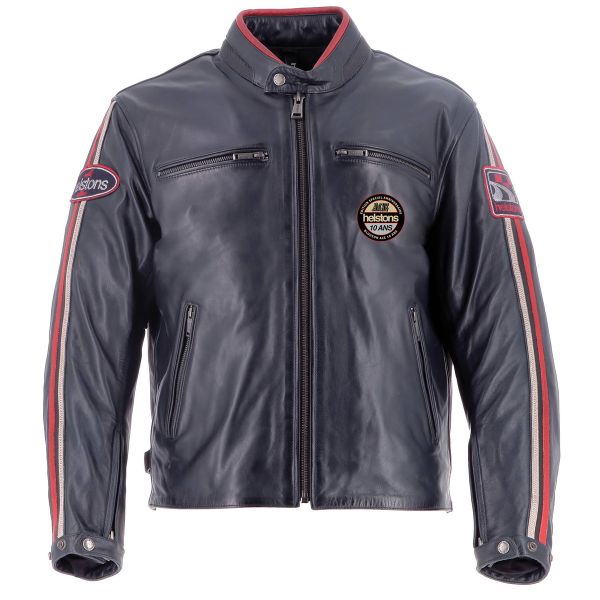 Giacche moto Helstons Ace 10 Years Leather Rag Blue Giacche moto Helstons Ace 10 Years Leather Rag Blue