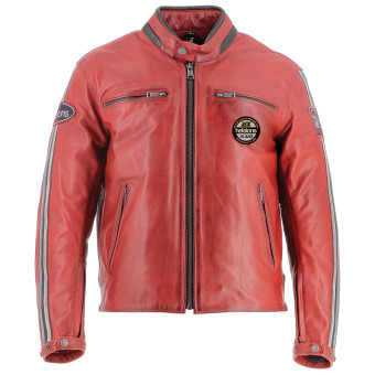Giacche moto Helstons Ace 10 Years Leather Rag Red