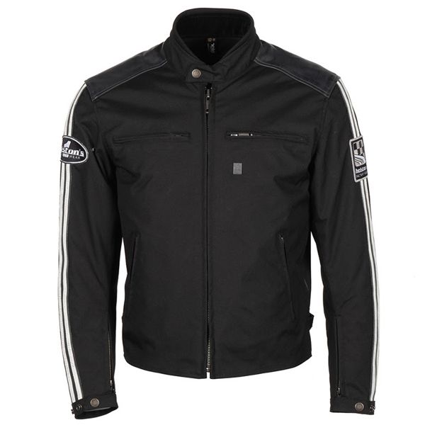 Giacche moto Helstons Ace Textile Leather Black