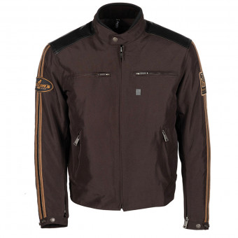 Giacche moto Helstons Ace Textile Leather Brown