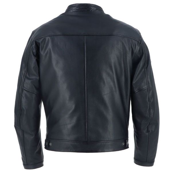 Helstons Boxer in pelle Rag Nero Bianco