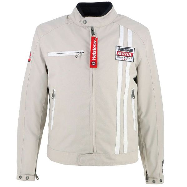 Giacche moto Helstons Boxer Bianco Argento