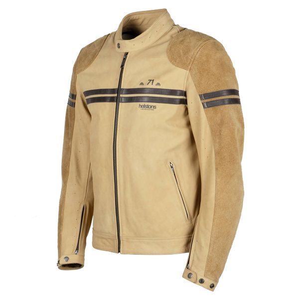 Giacche moto Helstons Chevy Air Leather Perforated Gold Brown
