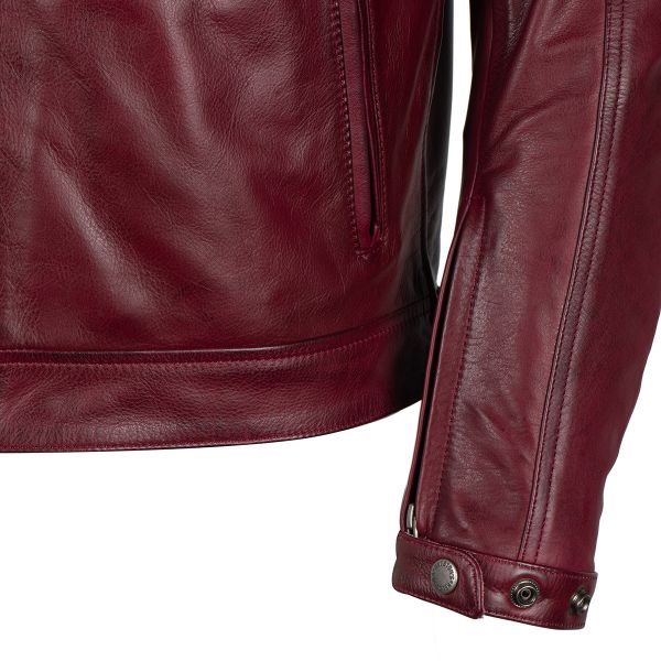 Helstons Chevy Leather Burgundy Blue