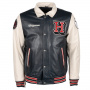 Giacche moto Helstons Cheyenne Leather Rag Blue Beige