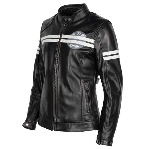 Giacche moto Helstons Chica Leather Black Giacche moto Helstons Chica Leather Black
