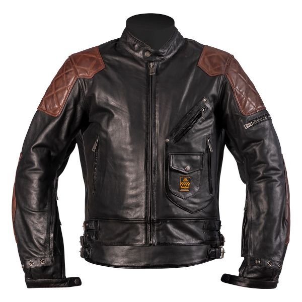 Giacche moto Helstons Chuck Black Camel