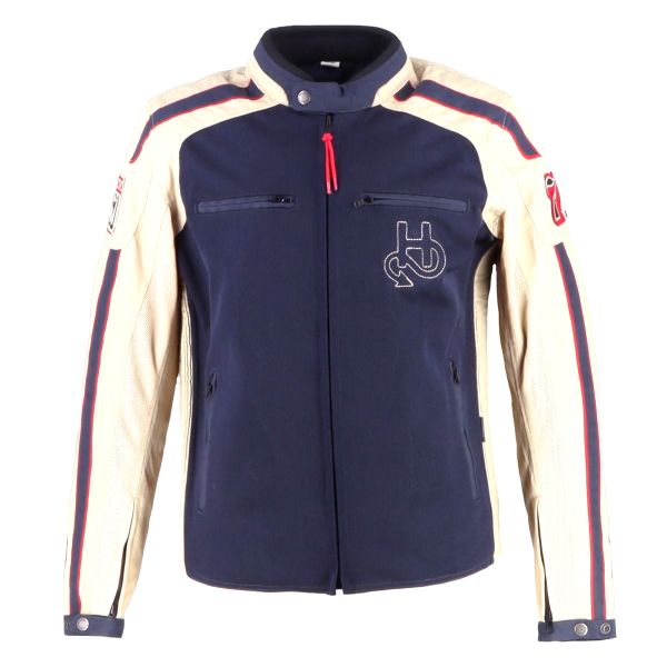 Giacche moto Helstons Clubman Air Mesh Blu Beige Rosso